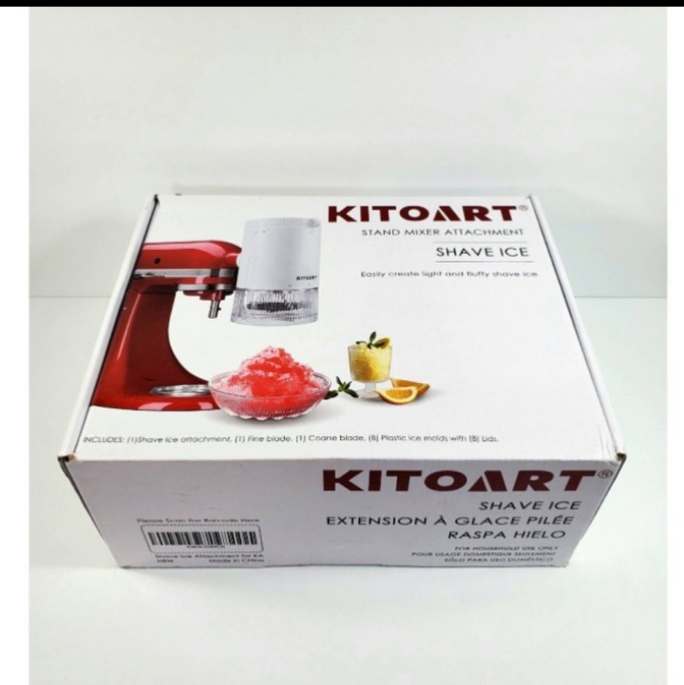 KitoArt Shaved Ice Attachment With 8 Ice Molds For Kitchen Aid Stand Mix…